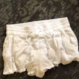 Free people flowy white shorts